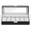 Miniatyrbild 2 av 3: 6-fackigt läderurbox, lyxig displayfodral, organiseringsurhållare, elegant ur