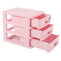 Miniatyrbillede 4 af 5: Plastik Skuffe Designet 3 Rum Smykke Opbevaringsboks Pink