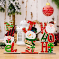 Miniatyrbild 4 av 5: Multifunktionella julgransprydnader i trä 3-pack tomte snögubbe prydnad