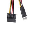 Pikkukuva 5 / 5: 23cm 4-pin Floppy -uros naar 15-pin Sata -naarasmuunninsovitin -kaapeli 9,06 tuumaa