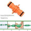 Miniatyrbillede 3 af 3: -6 Styk Dobbelt Han-Slangekobling Slangetilbehør Kompatibel Sammenføjning Have Slange Rør (orange)