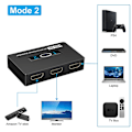 Miniatyrbild 2 av 5: HDMI-kompatibel omkopplare 8k 60hz HDMI-2.1 switchbox 2 i 1 ut bi-riktad
