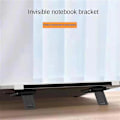 Miniatyrbillede 4 af 5: Sort Foldbar Mobiltelefon Stativ Plast Tastaturmontering Varmeafledning Notebook