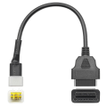 Miniatyrbilde 4 av 5: 6 Pin til Obd 16 Pin Adapterkabel Motorsykkel Feilsøking Kontakt for Delphi