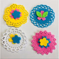 Miniatyrbild 5 av 5: 4 st/set Runda spetsstansar Doily Cirkel Prägling Skript Stansar Schabloner