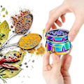 Miniatyrbillede 5 af 5: Urte Grinder, Krydderi Grinder 4 Dele, Knuser Grinder Til Krydderi, Kaffe, Lavet Af Zink Legering