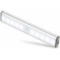 Pikkukuva 1 / 5: 10 LED-lamppua, Langaton, USB-Latautuva, Magneettinen, Liiketunnistin, Kannettava. Kaappivalo, Hätävalo, Lapsen Yövalo, Apulaite, Hopea
