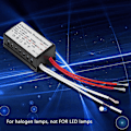 Miniatyrbilde 5 av 5: 110v til 12v 60w halogen lys strømforsyning konverter elektronisk transformator svart