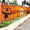 Miniatyrbillede 4 af 5: 98x 19 Stor Glad Halloween Banner Lang Halloween Udendørs Dekoration Banner