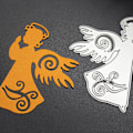 Pikkukuva 3 / 5: Enkeli leikkuumuotti Stensiilit Scrapbook Albumi Embossing Paper Card Diy Craft Decor