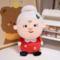 Pikkukuva 9 / 9: Joulupukki-sarjan pehmolelut Joulukoristelahjat Joulukuusi Piparkakkumies Uudet Nuket gingerbread man 40cm/0.24kg