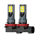 Pikkukuva 1 / 5: 2 kpl H8 H11 Led-polttimo H16 Jp 9005 Hb3 9006 Hb4 Led-lamppu Super Bright Auton sumuvalot Päiväajovalot 12v 6000k Valkoinen