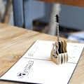 Pikkukuva 5 / 5: Paper Guitar 3d Pop Up -kortti, käsintehdyt onnittelukortit syntymäpäiväonnitteluihin