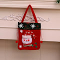 Miniatyrbillede 4 af 5: Fritidspose 4 stk. Julegavepose med snøre i non-woven stof Bærbar julegavepose med snøre Julegavepose i non-woven stof Julemandstegninger