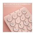 Pikkukuva 4 / 5: Langaton numeronäppäimistö Bluetooth-numeerinen näppäimistö Pyöreät näppäimet Numpad 22 näppäintä Ladattava numeronäppäimistö