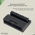 Miniatyrbillede 3 af 5: ATX 24-pins til 90 graders strømplugsadapter Hovedkort Strømforsyningskabel