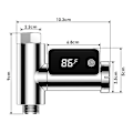 Miniatyrbilde 2 av 5: LED-vanntermometer for spedbarn med 360 graders roterende display, 0,5 ℉ nøyaktighet, PC ABS-materiale, 5-85 ℉ temperaturområde