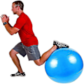 Miniatyrbillede 4 af 5: Balance Stabilitet Bold, Yogabold Med Pumpe