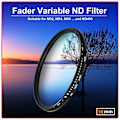 Miniatyrbillede 1 af 5: Zomei Justerbar Variabel Neutral Density Filter Fader ND2-ND400 58mm BG