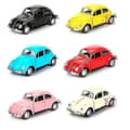 Miniatyrbild 4 av 5: Vintage Beetle Diecast Pull Back Car Model Toy White