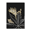 Miniatyrbild 4 av 5: Väggdekor vardagsrum sovrum modern väggkonst present bild guld svart blomma växt ramfri 40*60cm