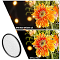 Miniatyrbillede 1 af 2: 1/2 blød fokusfilter diffusionsfilter med vandtæt støvtæt Fmc grøn film til kameralinse 49mm diameter