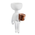Miniatyrbillede 1 af 5: Menneskeformet harpiks blomsterpot moderne nordisk hvid vase skulptur statue kødfulde mini planter sukkulenter beholder
