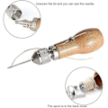Miniatyrbillede 4 af 5: 7 dele/sæt lædersyværktøj Diy læder håndsyværktøjssæt til læder og lærredssøm (173mm)