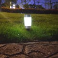 Miniatyrbilde 4 av 4: Set med 4 2-i-1 solcellelamper i rustfritt stål
