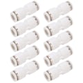 Miniatyrbillede 3 af 5: 10 stk. lige push-in-stik, luftslange, hurtigudløser, pneumatiske rørfittings, hvide PU-8?