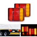 Miniatyrbillede 1 af 5: 2 stk. 12V Baglygter Trailer Lygter 8LED Bil Baglygte Lastbil Baglygte