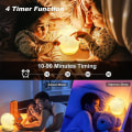 Miniatyrbillede 3 af 5: Lys Terapi Lampe 10000 Lux UV-fri Kunstig Sollampe Med Berørings- og Fjernbetjening, Bordlampe Med Trinløs Lysstyrke, Timer Og 3 Farvetemperaturer