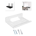 Miniatyrbillede 4 af 5: Wifi-router opbevaringshylde vægbeslag til hjem soveværelse stue kontor mini pc dvd-afspiller stand netværksforbindelsesbeslag