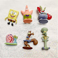 Miniatyrbilde 2 av 4: 6 stk Spongebob Squarepants Figurleker Modell Mini Figurer Sett Kake Topper Dekorasjonstilbehør Barn Gaver