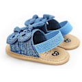 Miniatyrbild 4 av 4: Spädbarn Baby Pojkar Flickor Sommar Strand Andningsbar Athleticsports Anti-halk Sandaler Mjuk Sula Nyfödd Första Walker Spjälskor d-bow-denim 0-6 months infant