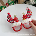 Miniatyrbillede 1 af 10: Julebrilleramme, Julefest Tilbehør, Julepynt, Gaver, Små Gaver, Søde Tegneseriebriller til Julen 10# red glasses christmas tree