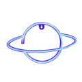 Miniatyrbilde 1 av 4: Led Planet Neonlys Universe-Formet Pynt Nett Rød Dekorasjon Nattelys