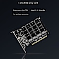 Miniatyrbillede 4 af 5: Ph44 Nvme 4-disk Array Card Pci-e Raid Card Signal Splitting Expansion Card Nvme Raid Pcie 4.0 3.0