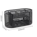 Miniatyrbillede 2 af 4: Skrivebordstilbehørs Organizer Caddy Mesh Opbevaringskurve Metal Mesh Desktop Fil Sorter Organiser, Sort