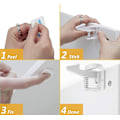 Pikkukuva 2 / 4: Kaapin lukot Lapsiturvalliset salvat - 10 pakkausta Baby Proofing Kaapit Laatikon lukko liimalla Helppo asennus (valkoinen)