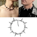 Pikkukuva 2 / 5: Ketju Kaulakoru Seosmateriaali Niittipainike Kaulakoru Lahja Punk Miehille Aikuisille