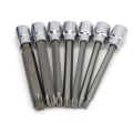 Miniatyrbilde 5 av 5: 7 stk/sett 3/8 tommers sokkelverktøysett stasjon ekstra lang Torx stjernespiss sokkelsett T25 T30 T40 T45 T50 T5