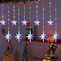 Miniatyrbilde 1 av 5: Holiday Led Lysstreng Fe Lys Fargerik Lys 8 Moduser Eu Plugg Utendørs Hage Bryllup Hjem Rom Juledekorasjonslampe stars