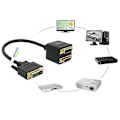 Miniatyrbilde 3 av 5: Adapter DVI-D hann til dobbel 2 DVI-I hunn video Y-splitter kabeladapter