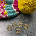 Miniatyrbillede 5 af 5: 50 stk. træpomponer til hatte knapper, hat pom pom holder, strikket hat making fastener værktøj, pompom holdere til strikkede beanies og toques