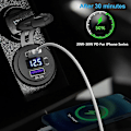 Miniatyrbillede 2 af 5: 48w Usb C Billader til Bil, 12v/24v Pd&qc 3.0 Bilstikkontakt Med Led Voltmeter Og Tænd/sluk-knap Hurtig Billader