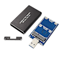 Miniatyrbilde 5 av 5: Msata til USB Usb 3.0 til Msata Ssd-kabinett Usb3.0 til Msata-etui Harddiskadapter M2 Ssd Ekstern