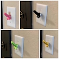 Miniatyrbillede 4 af 5: Sjove Kontaktdæksler Prank Legetøj Plastik Spoof Lyskontakt Dæk Sugeskål Sjove Gaver NO.8672