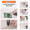Miniatyrbillede 3 af 5: 18 i 1 lommeværktøj, titan-greb design multitool, foldbart multitool rustfrit stål, multifunktionel tang med nødhammers, skruetrækker, sav