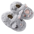 Pikkukuva 1 / 2: Poikien ja tyttöjen lämpimät plyysiset eläinslipperit lapsille talven sisäkäyttöön gray s094 7-8 toddler